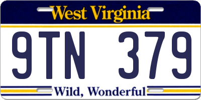 WV license plate 9TN379