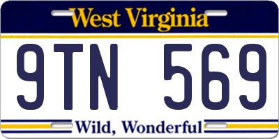 WV license plate 9TN569