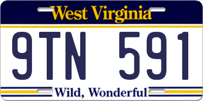 WV license plate 9TN591
