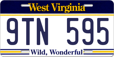 WV license plate 9TN595