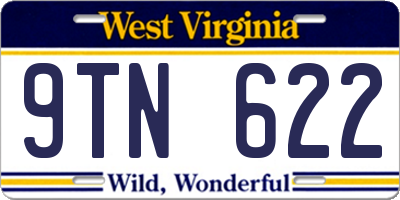 WV license plate 9TN622