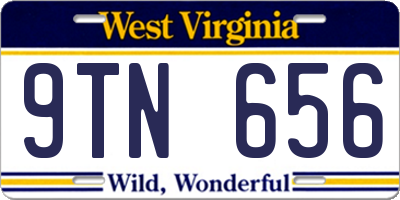 WV license plate 9TN656