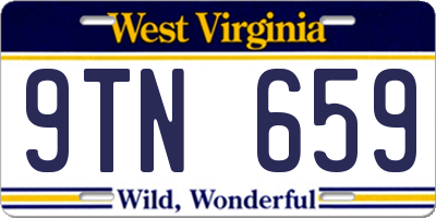 WV license plate 9TN659