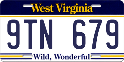 WV license plate 9TN679