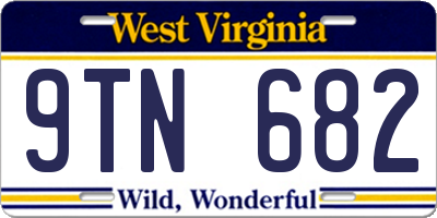 WV license plate 9TN682