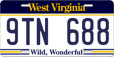 WV license plate 9TN688