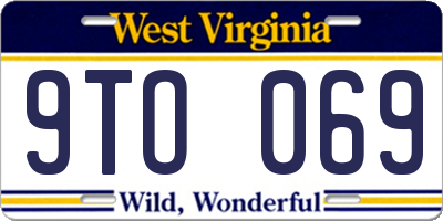 WV license plate 9TO069