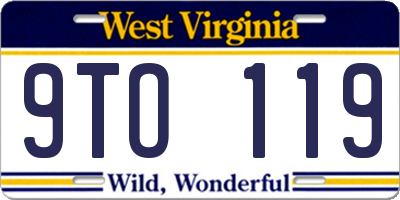 WV license plate 9TO119