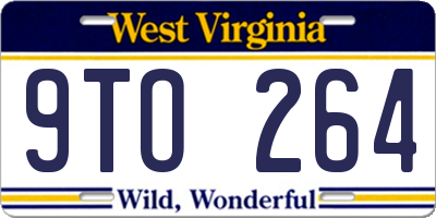 WV license plate 9TO264