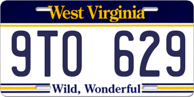 WV license plate 9TO629