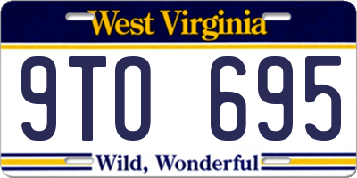 WV license plate 9TO695