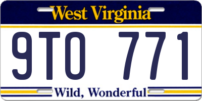 WV license plate 9TO771