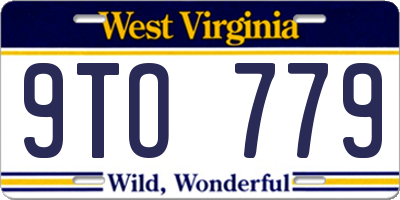 WV license plate 9TO779