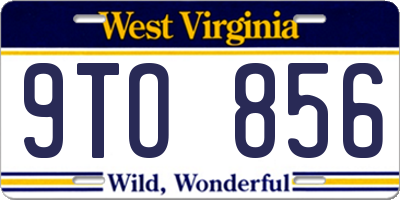 WV license plate 9TO856