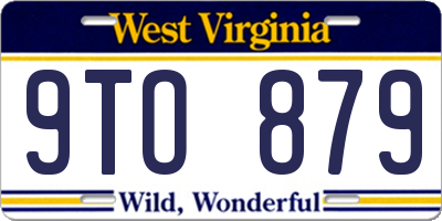 WV license plate 9TO879