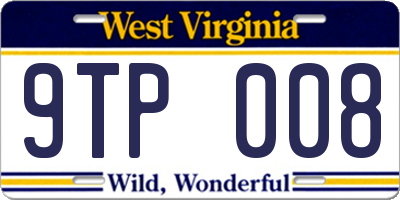 WV license plate 9TP008