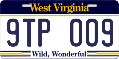 WV license plate 9TP009