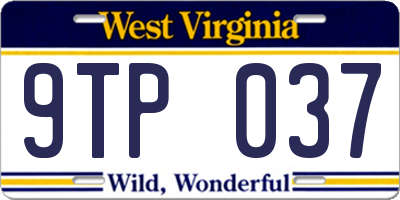 WV license plate 9TP037
