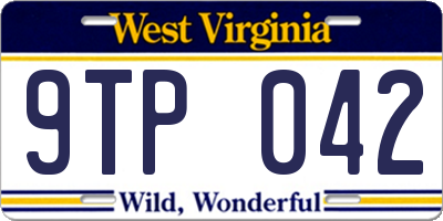WV license plate 9TP042