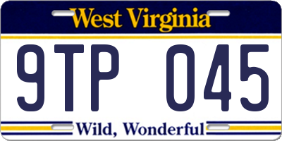 WV license plate 9TP045
