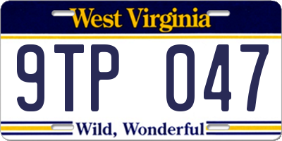 WV license plate 9TP047