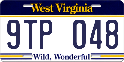 WV license plate 9TP048