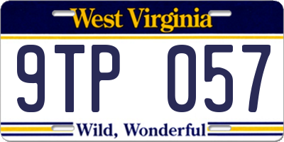 WV license plate 9TP057