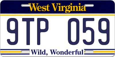 WV license plate 9TP059