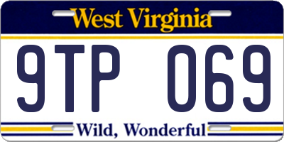 WV license plate 9TP069