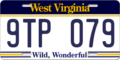 WV license plate 9TP079