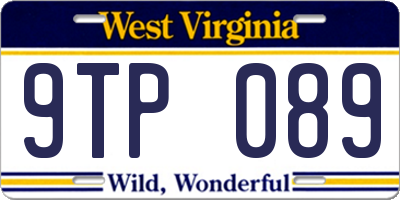 WV license plate 9TP089