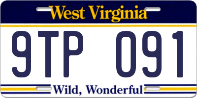 WV license plate 9TP091
