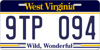 WV license plate 9TP094
