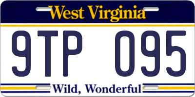 WV license plate 9TP095