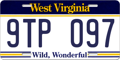 WV license plate 9TP097