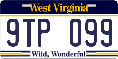 WV license plate 9TP099