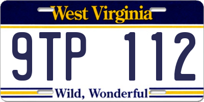 WV license plate 9TP112