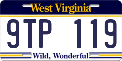 WV license plate 9TP119