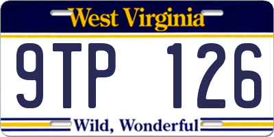 WV license plate 9TP126