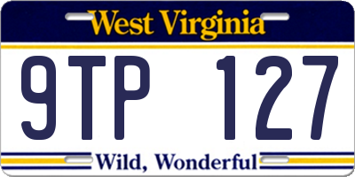 WV license plate 9TP127