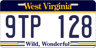 WV license plate 9TP128