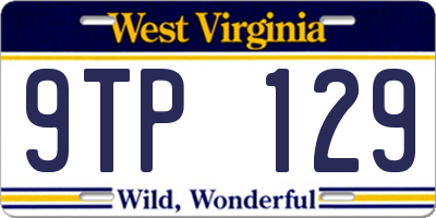WV license plate 9TP129
