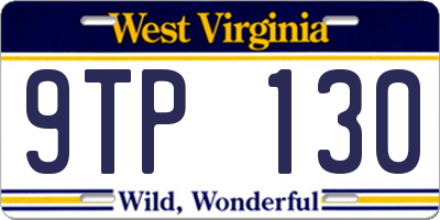 WV license plate 9TP130