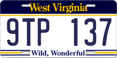 WV license plate 9TP137