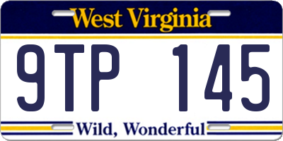 WV license plate 9TP145