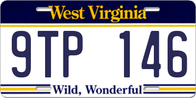 WV license plate 9TP146