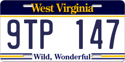 WV license plate 9TP147