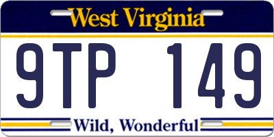 WV license plate 9TP149