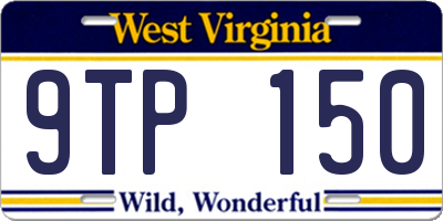 WV license plate 9TP150