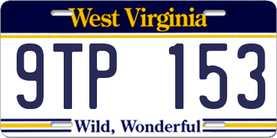 WV license plate 9TP153